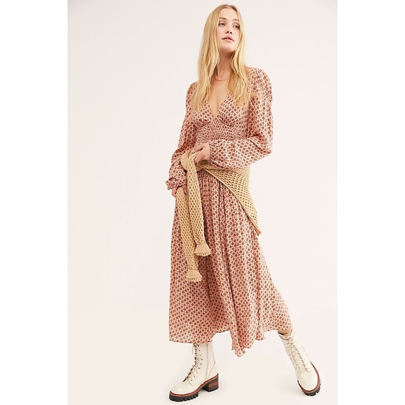 Free People Dresses & Skirts - Free People Indigo Child Midi Dress Tea Combo